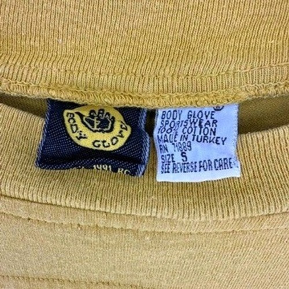 VTG 1991 Body Glove T-Shirt Yellow Logo BAGGY Oversized Surf Skate 90s Turkey - Picture 4 of 12